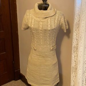 Super Chic Sz S Cream Sweater Dress